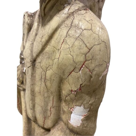 JAPANEES COUPLE Traveling Man and Woman Statue Sculpture Vintage - Picture 4 of 6